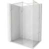 Mexen Kioto-XF Duschwand Walk-in mit Rahmen 150x120 cm, transparent 10 mm, gebürsteter Nickel - 800-150-202-04-97-120-XF