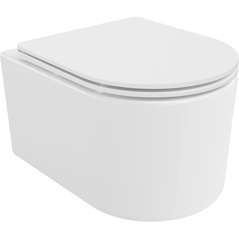 Mexen Sofia WC-Schüssel Rimless mit Softclose-Slim-Deckel, Duroplast, weiß glänzend - 30540300