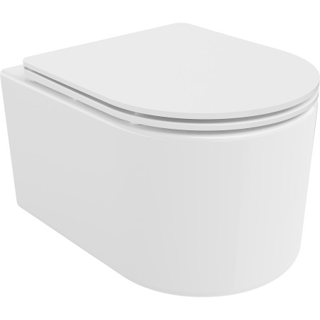 Mexen Sofia WC-Schüssel Rimless mit Softclose-Slim-Deckel, Duroplast, weiß glänzend - 30540300