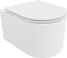 Mexen Sofia WC-Schüssel Randlos mit slim Sitz und Absenk-Automatik, duroplast, Weiß - 30540300