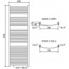 Mexen Helios elektrischer Heizkörper 1800 x 600 mm, 900 W, gold - W103-1800-600-2900-50