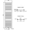 Mexen Mars elektrischer Heizkörper 1800 x 500 mm, 600 W, gold - W110-1800-500-2600-50