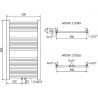 Mexen Mars elektrischer Heizkörper 900 x 500 mm, 300 W, gold - W110-0900-500-2300-50