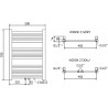 Mexen Mars elektrischer Heizkörper 700 x 500 mm, 300 W, gold - W110-0700-500-2300-50