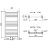 Mexen Mars elektrischer Heizkörper 700 x 400 mm, 300 W, gold - W110-0700-400-2300-50