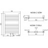 Mexen Mars elektrischer Heizkörper 500 x 400 mm, 300 W, gold - W110-0500-400-2300-50