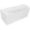 Mexen Mia freistehende Eckbadewanne links 160 x 80 cm, weiß, Überlauf weiß - 52691608000L-20