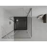 Mexen Roma Duschecke mit Schwingtür 80 x 80 cm, transparent, Chrom + Duschwanne Flat, schwarz - 854-080-080-01-00-4070