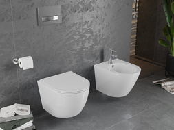 Mexen Lena WC-Schüssel Randlos mit slim Sitz und Absenk-Automatik, duroplast, Weiß - 30220400