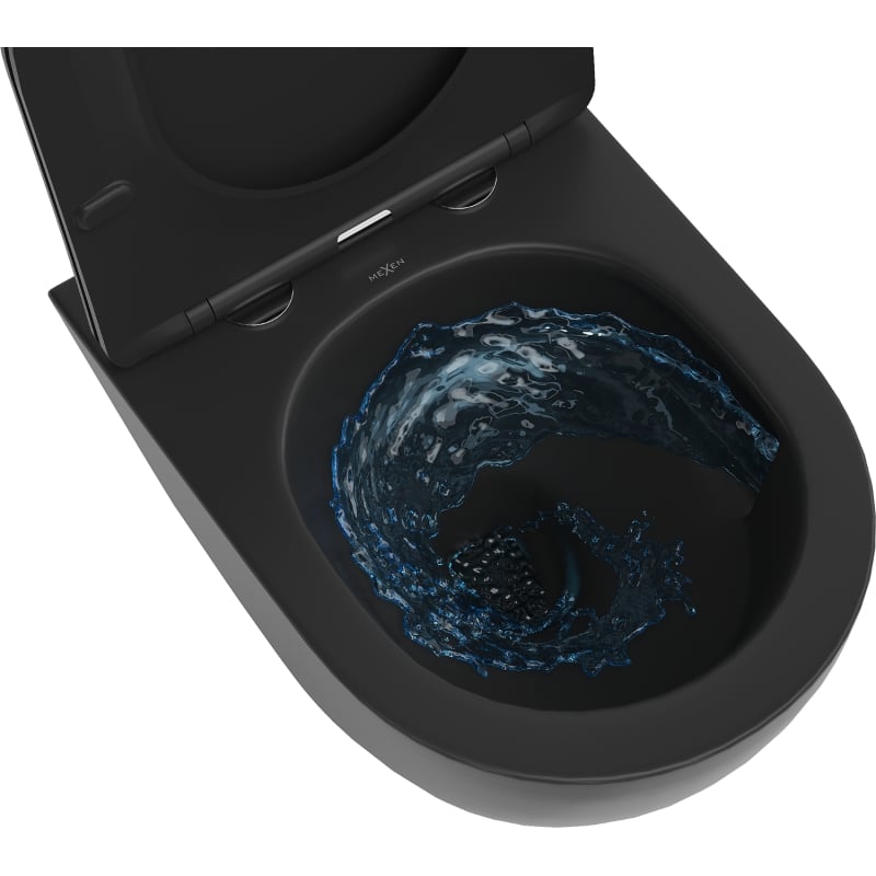 Mexen Lena WC-Schüssel Rimless Tornado, schwarz matt - 3322XX85T