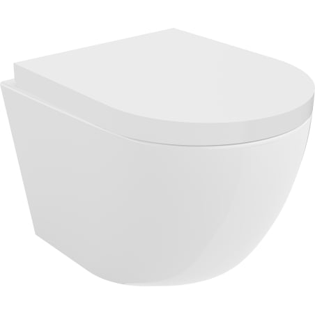 Mexen Lena WC-Schüssel Rimless Tornado mit langsam schließendem, hartem Sitz, Duroplast, weiß glänzend - 30220200T