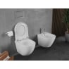 Mexen Lena WC-Schüssel Rimless Tornado mit langsam schließendem, hartem Sitz, Duroplast, weiß glänzend - 30220200T