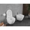 Mexen Lena WC-Schüssel Rimless Tornado mit Soft-Close-Slim-Sitz, Duroplast, Weiß Glanz - 30220500T