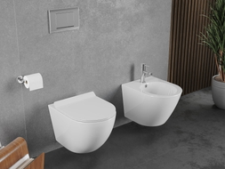 Mexen Lena WC-Schüssel Rimless Tornado mit Slim-Absenkautomatik, Duroplast, weiß glänzend - 30224000T