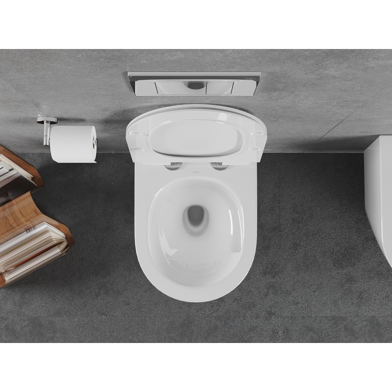 Mexen Lena WC-Schüssel Rimless Tornado mit Slim-Absenkautomatik, Duroplast, weiß glänzend - 30224000T