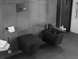 Mexen Teo WC-Schüssel Rimless Tornado mit Slim-Softclose-Sitz, Duroplast, Mattschwarz - 30850685T