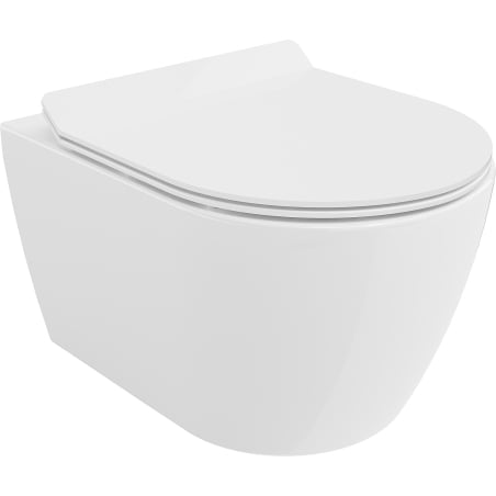 Mexen Carmen WC-Schüssel Rimless Tornado mit Soft-Close Slim Sitz, Duroplast, Weiß Glanz - 30880100T