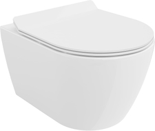 Mexen Carmen WC-Schüssel Rimless Tornado mit Soft-Close Slim Sitz, Duroplast, Weiß Glanz - 30880100T