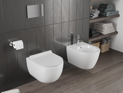 Mexen Carmen WC-Schüssel Rimless Tornado mit Soft-Close Slim Sitz, Duroplast, Weiß Glanz - 30880100T