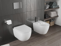 Mexen Carmen WC-Schüssel Rimless Tornado mit langsam schließendem Hartdeckel, Duroplast, glänzend weiß - 30880200T