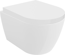 Mexen Carmen WC-Schüssel Rimless Tornado mit langsam schließendem Hartdeckel, Duroplast, glänzend weiß - 30880200T