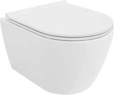 Mexen Carmen WC-Schüssel Rimless Tornado mit langsam schließendem Slim-Sitz, Duroplast, weiß glänzend - 30880500T