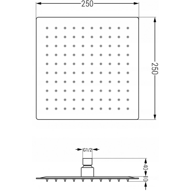 Mexen Uno DR72 Unterputz-Duschgarnitur, schwarz - 71435DR72-70