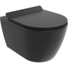 Mexen Carmen WC-Schüssel Rimless Tornado mit langsam schließendem Slim-Sitz, Duroplast, Schwarz Matt - 30880185T