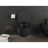 Mexen Carmen WC-Schüssel Rimless Tornado mit langsam schließendem Slim-Sitz, Duroplast, Schwarz Matt - 30880185T