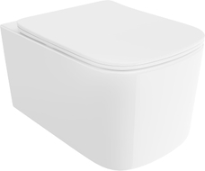 Mexen Vivo WC-Schüssel Rimless Tornado mit Slim-Absenkautomatik-Sitz, Duroplast, Weiß Glanz - 30610200T