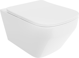 Mexen Riva WC-Schüssel Rimless Tornado mit Softclose-Slim-Sitz, Duroplast, Weiß Hochglanz - 30630200T