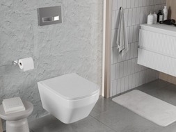 Mexen Riva WC-Schüssel Rimless Tornado mit Softclose-Slim-Sitz, Duroplast, Weiß Hochglanz - 30630200T