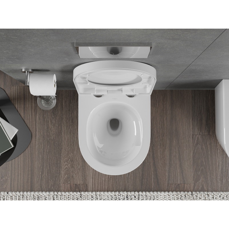Mexen Rico WC-Schüssel Rimless Tornado mit Absenkautomatik, duroplast, weiß glänzend - 30720200T