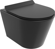 Mexen Rico WC-Schüssel Rimless Tornado mit Slim-Softclose-Sitz, Duroplast, schwarz matt - 30720185T