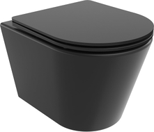 Mexen Rico WC-Schüssel Rimless Tornado mit Slim-Softclose-Sitz, Duroplast, schwarz matt - 30721085T