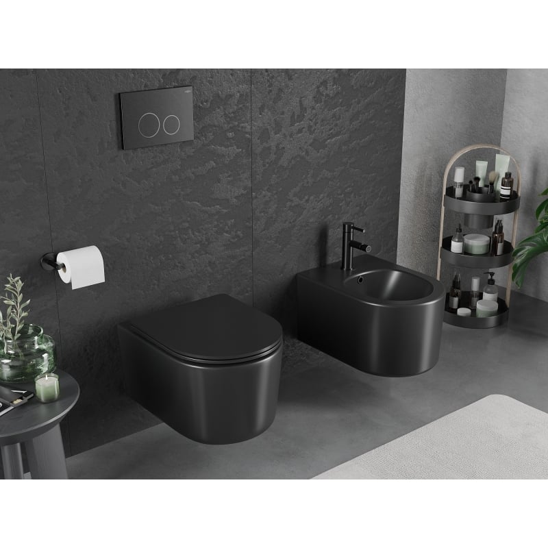 Mexen Sofia WC-Schüssel Rimless Tornado, schwarz matt - 3354XX85T