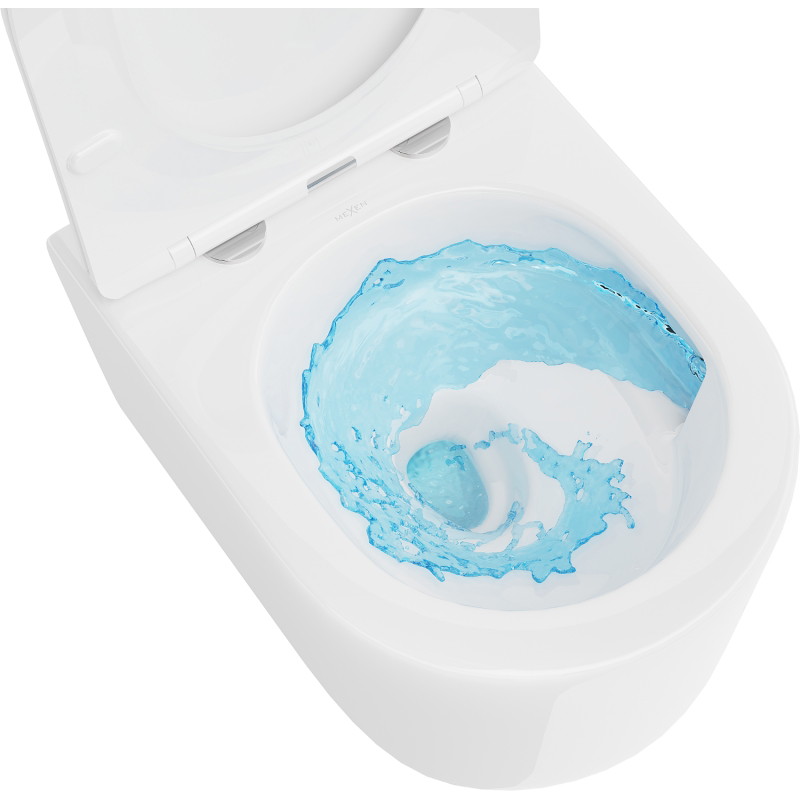 Mexen Sofia WC-Schüssel Rimless Tornado mit soft-close Slim Sitz, Duroplast, weiß glänzend - 30540100T