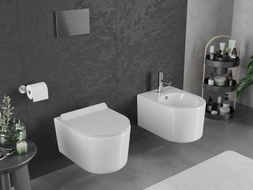 Mexen Sofia WC-Schüssel Rimless Tornado mit soft-close Slim Sitz, Duroplast, weiß glänzend - 30540100T