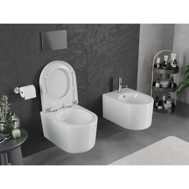 Mexen Sofia WC-Schüssel Rimless Tornado mit softclose, duroplast, weiß glänzend - 30540200T
