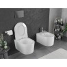 Mexen Sofia WC-Schüssel Rimless Tornado mit langsam schließendem, schlankem Sitz, Duroplast, weiß glänzend - 30540300T
