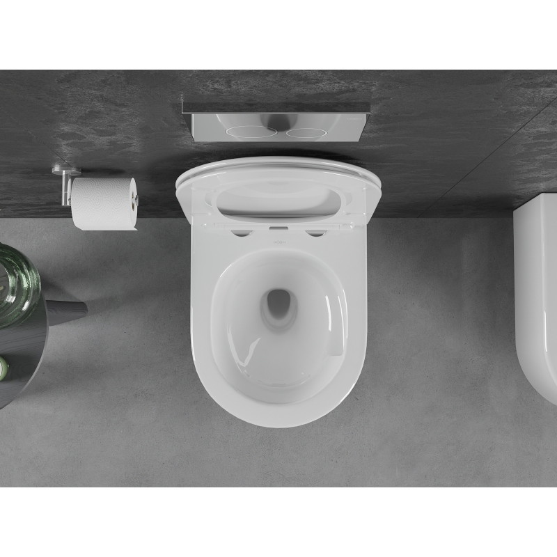 Mexen Sofia WC-Schüssel Rimless Tornado mit Absenkautomatik Slim, Duroplast, glänzend weiß - 30540400T