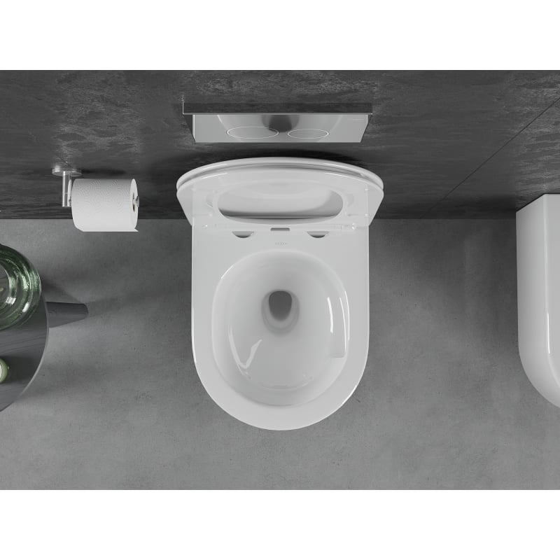 Mexen Sofia WC-Schüssel Rimless Tornado mit Slim-Absenkautomatik, Duroplast, Weiß glänzend - 30540400T