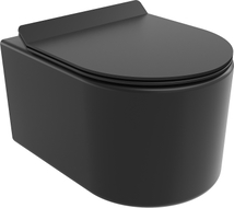 Mexen Sofia WC-Schüssel Rimless Tornado mit langsam schließendem Sitz Slim, Duroplast, Schwarz Matt - 30540185T
