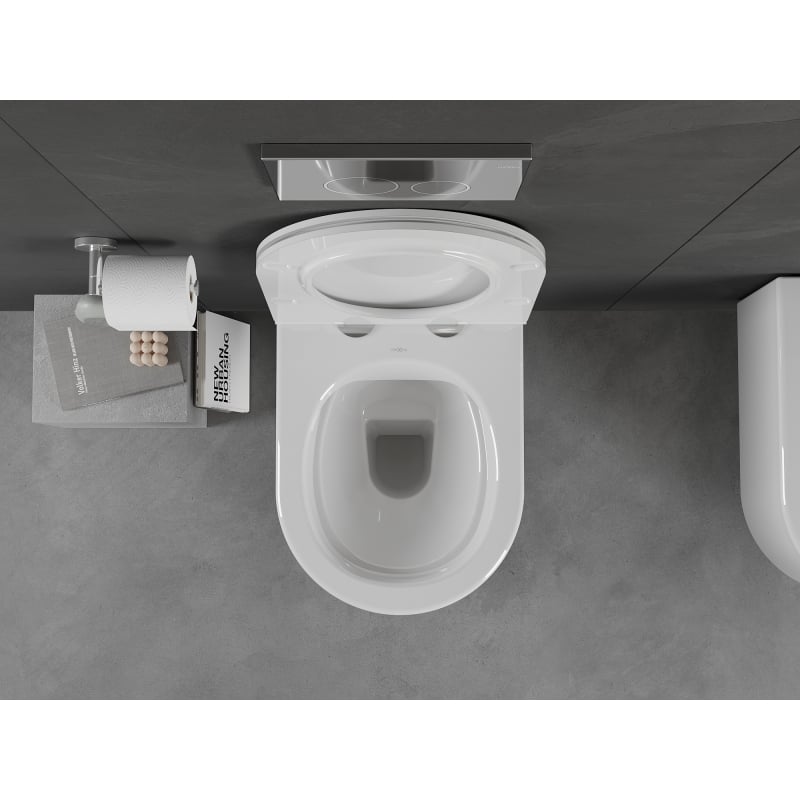 Mexen Sofia WC-Schüssel Rimless mit langsam schließendem Slim-Sitz, Duroplast, weiß glänzend - 30540500