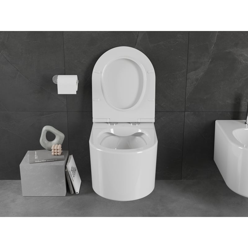 Mexen Sofia WC-Schüssel Rimless mit langsam schließendem Slim-Sitz, Duroplast, weiß glänzend - 30540500