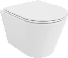 Mexen Rico WC-Schüssel Rimless Tornado mit Slim-Softclose-Sitz, Duroplast, Weiß Hochglanz - 30720400T