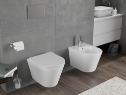Mexen Rico WC-Schüssel Rimless Tornado mit Slim-Softclose-Sitz, Duroplast, Weiß Hochglanz - 30720400T