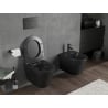 Mexen Rico WC-Schüssel Rimless Tornado mit Slim-Softclose-Sitz, Duroplast, schwarz matt - 30721085T