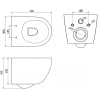 Mexen Lena WC-Schüssel Rimless Tornado mit Slim-Absenkautomatik, Duroplast, Schwarz Matt - 30220185T