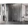 Mexen Lunar Duschkabine halbrund, schwenkbar links 80 x 70 cm, transparent, Chrom - 833-080L-070P-01-00